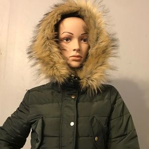 H&M Gently Padded Dark Green Jacket size 0